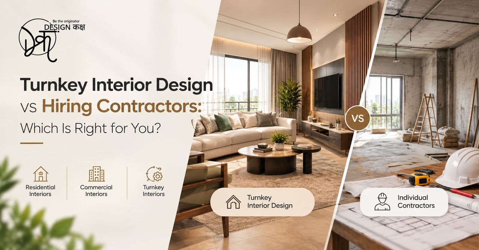 Turnkey Interior Design vs Hiring Contractors: Which Is Right for You?